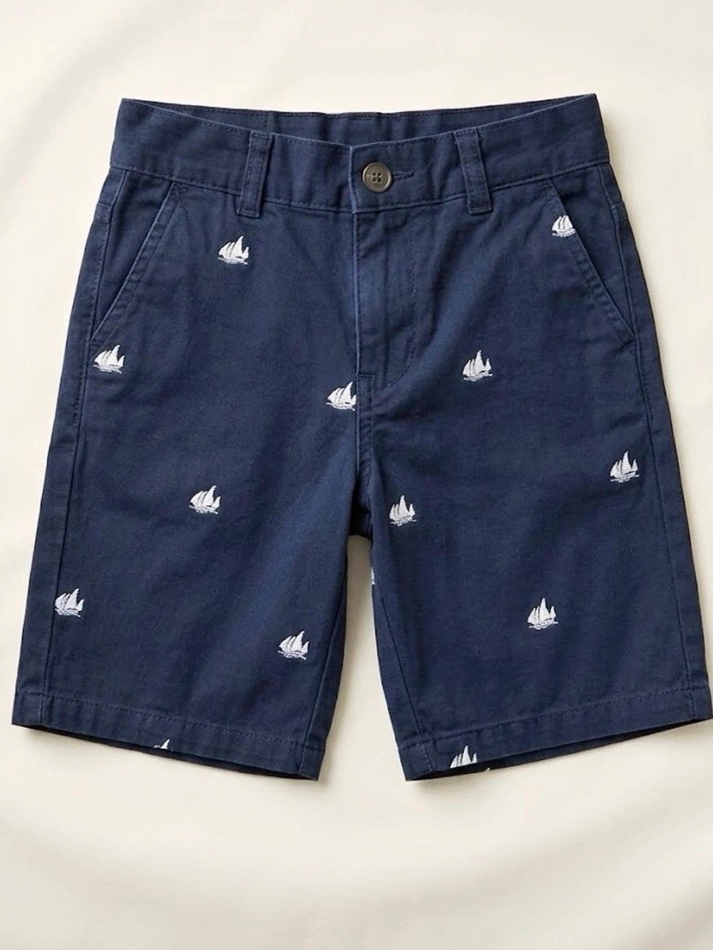 Janie and Jack Boys Sailboat Embroidered Chino Shorts Navy Size 3 